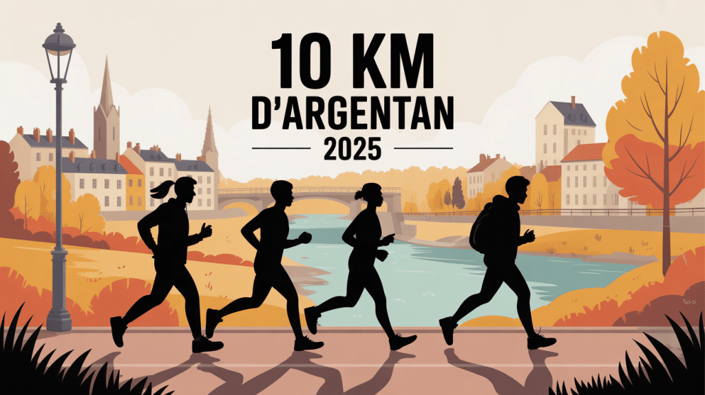 Course urbaine 10 km d'argentan 2025 illustration automne