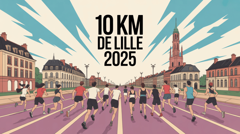 Course 10 km de Lille 2025 vue panoramique centre-ville