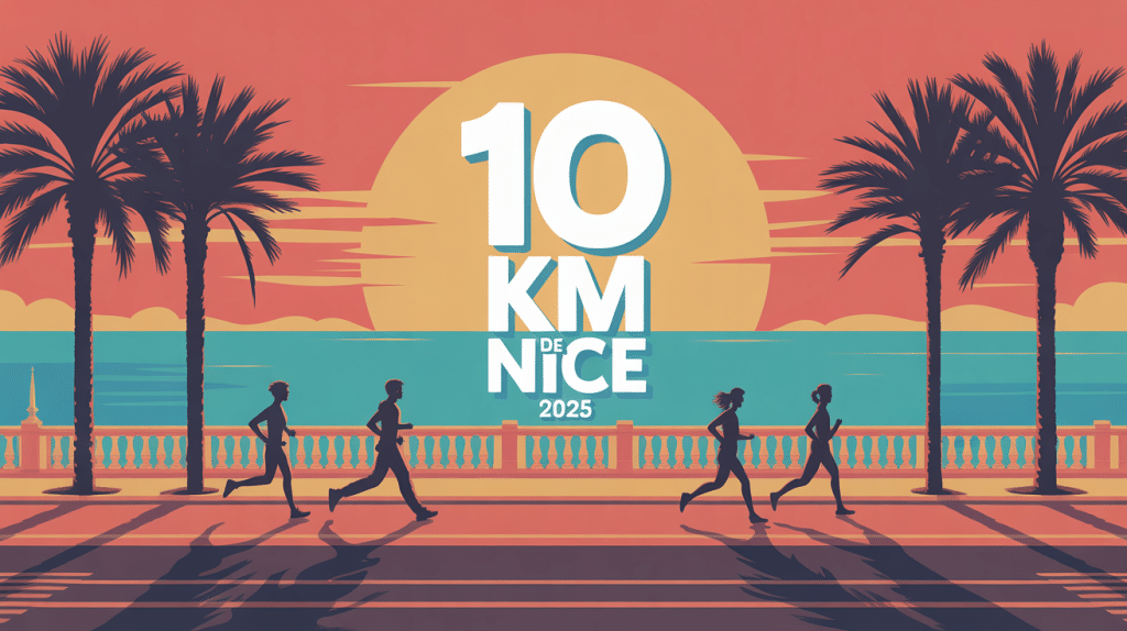 Vue panoramique course 10 km de Nice 2025 au bord de mer