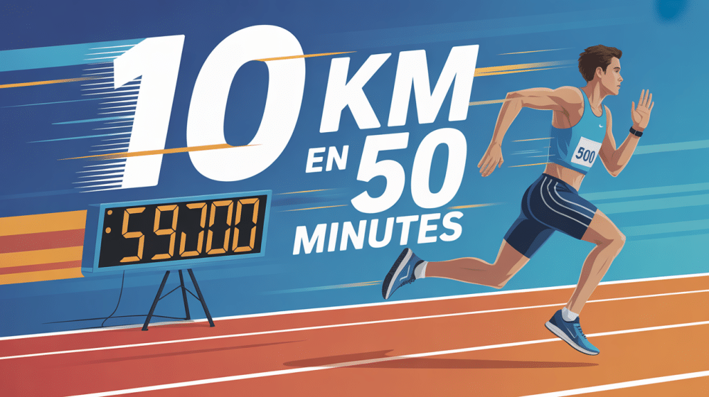 10 km en 50 minutes chrono course piste