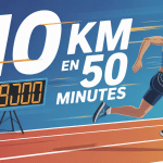 10 km en 50 minutes chrono course piste