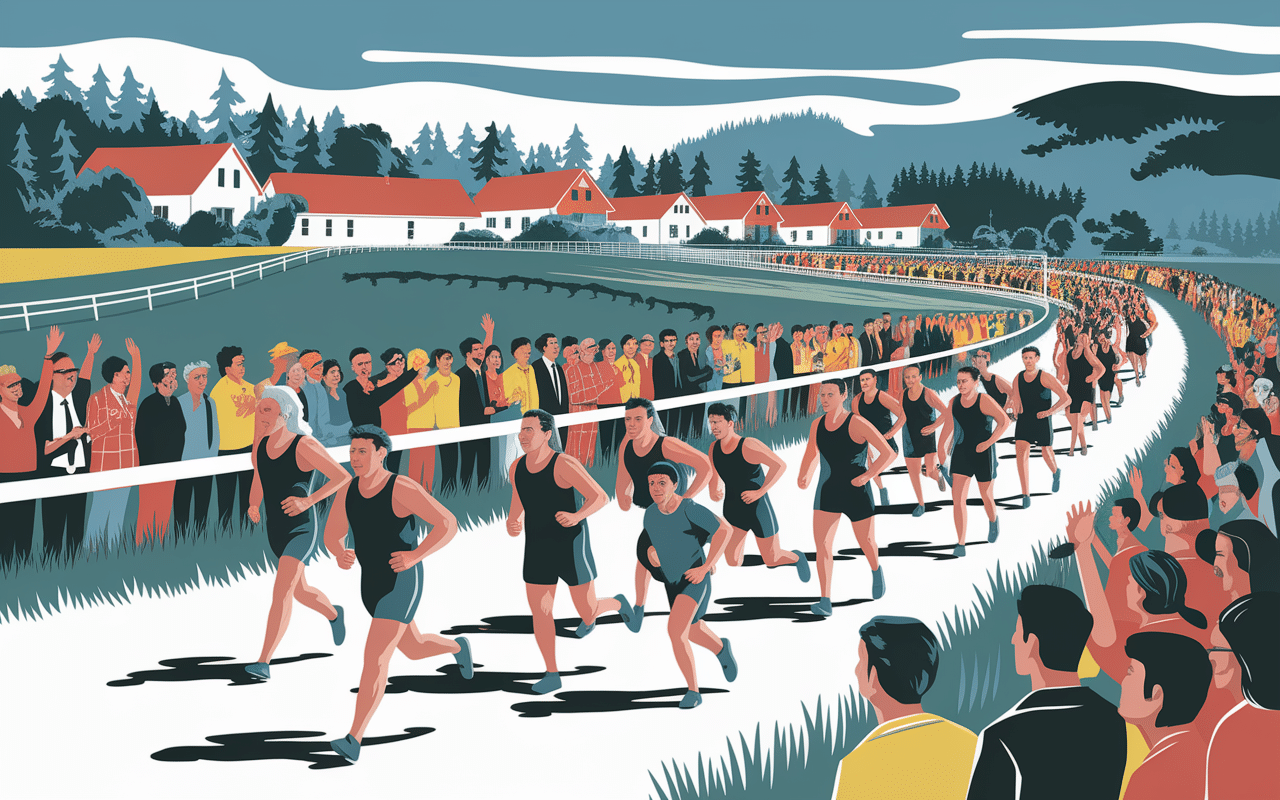 ambiance festive 20 km de maroilles foule coureurs