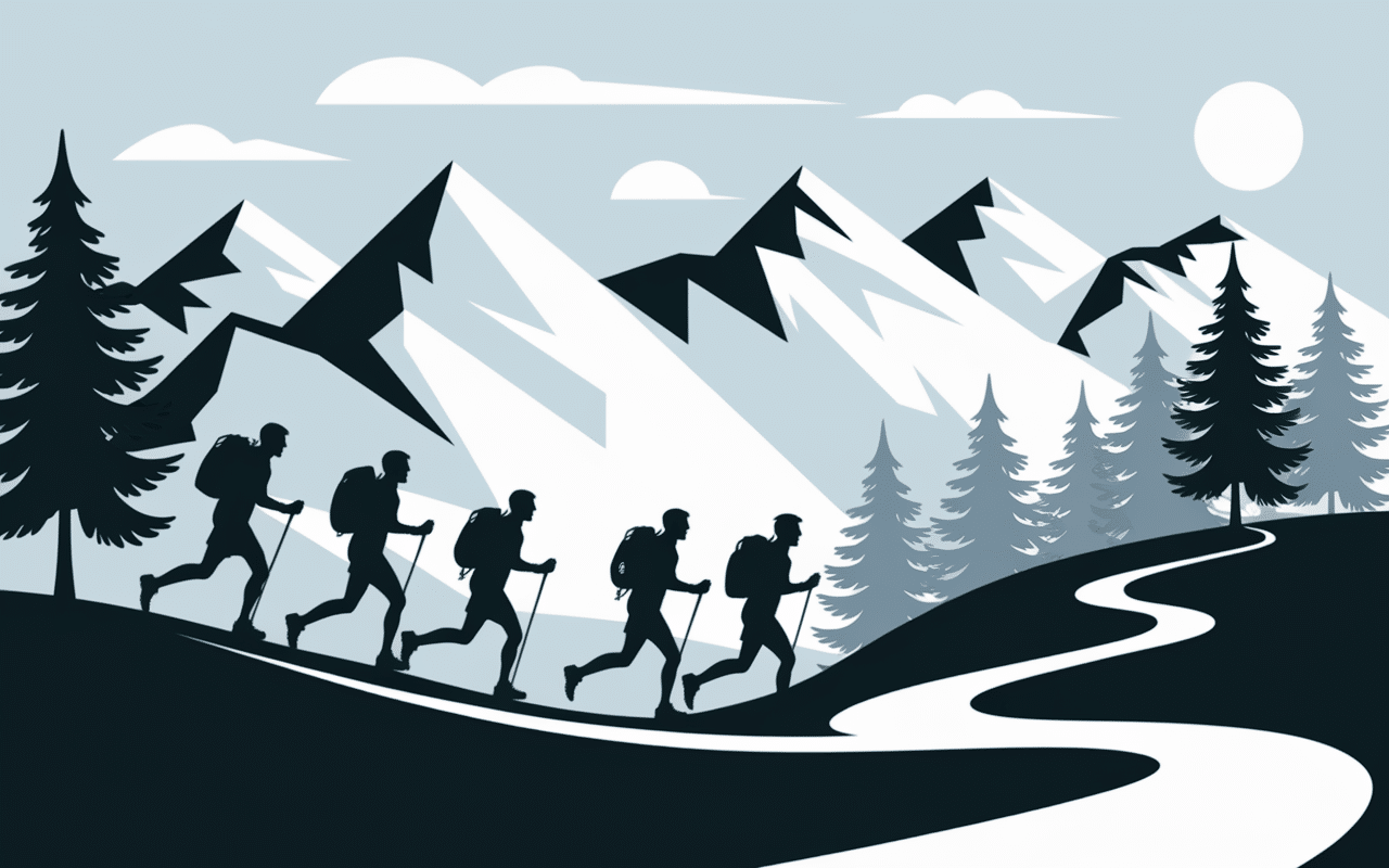 coureurs 23km du mont blanc panorama alpin