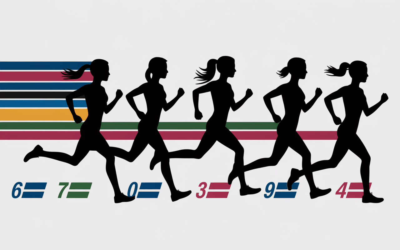 graphique allures moyenne course à pied femme