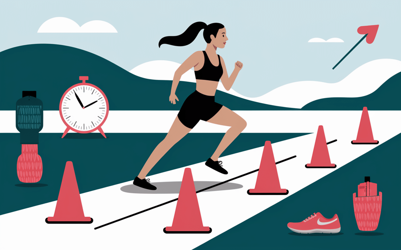fractionné progression allure moyenne course à pied femme