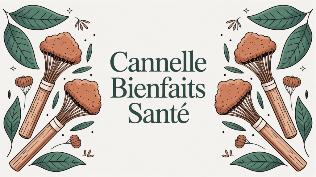 Bienfait de la cannelle bâtons et poudre illustration santé