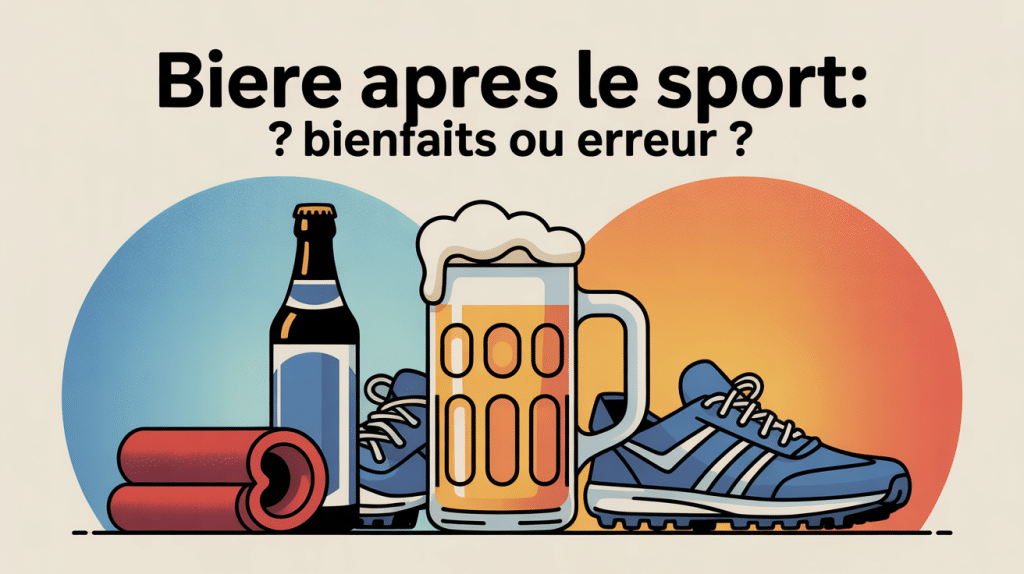 Biere apres le sport bouteille sur equipement sport
