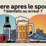 Biere apres le sport bouteille sur equipement sport
