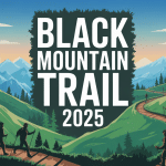 Illustration sentier montagne black mountain trail 2025 avec coureurs