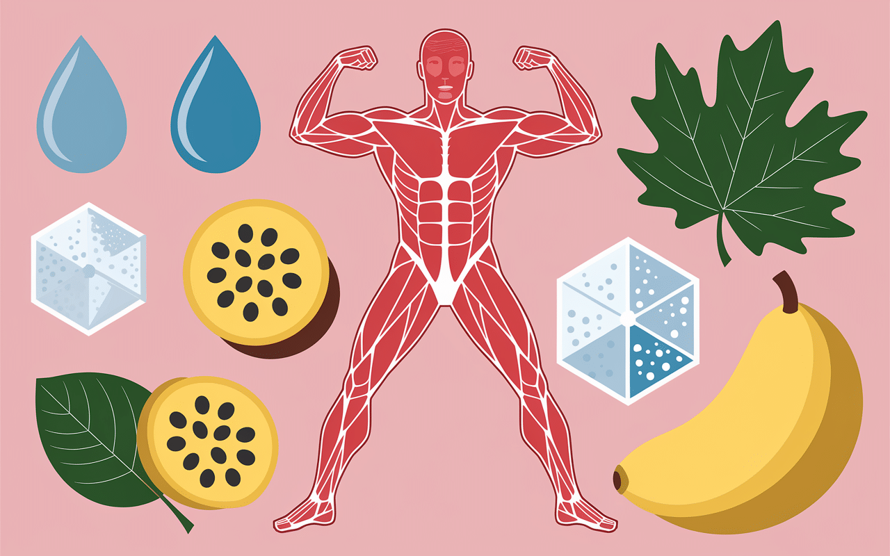 Schéma muscles et minéraux boisson anti crampes maison