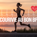 bpm course à pied montre et runner au coucher de soleil