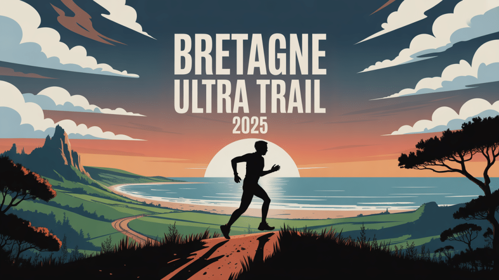 coureur silhouette bretagne ultra trail 2025 falaises landes sentier