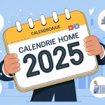 Homme avec calendrier numérique calendrier de l'après 2024 homme