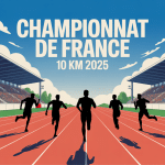 championnat de france 10 km 2025 vue aerienne piste coureurs