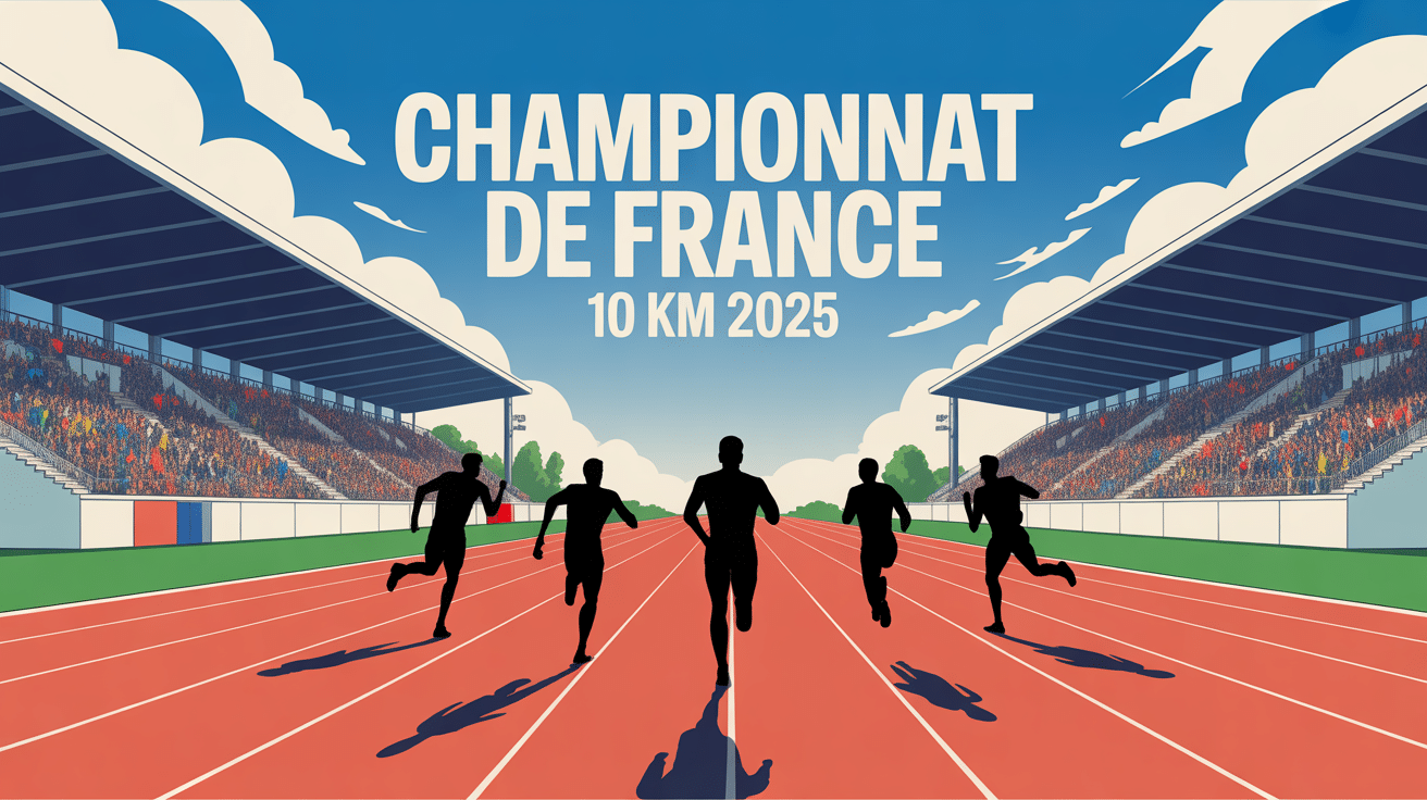 championnat de france 10 km 2025 vue aerienne piste coureurs