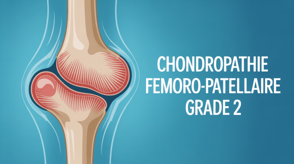 Chondropathie fémoro-patellaire grade 2 genou coupe vue cartilage