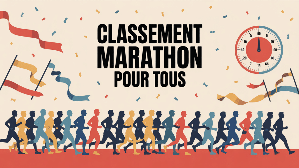 Grande foule à l’arrivée classement marathon pour tous