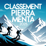 Illustration classement Pierra Menta 2025 montagnes et skieurs