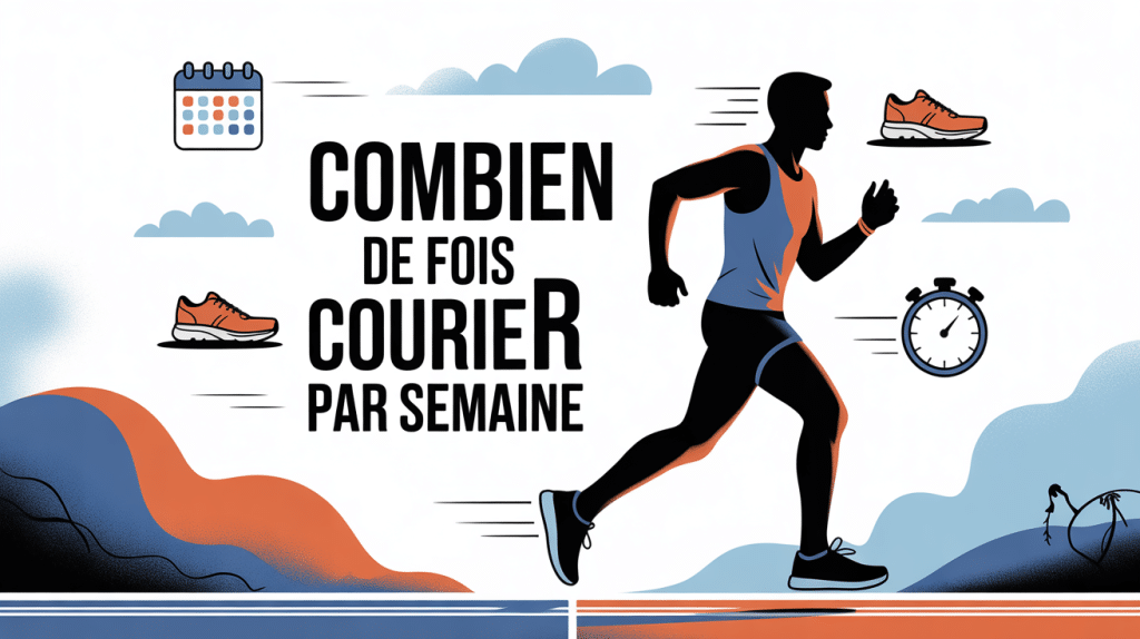 Courir combien de fois par semaine visuel moderne avec calendrier et icônes running