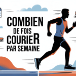 Courir combien de fois par semaine visuel moderne avec calendrier et icônes running