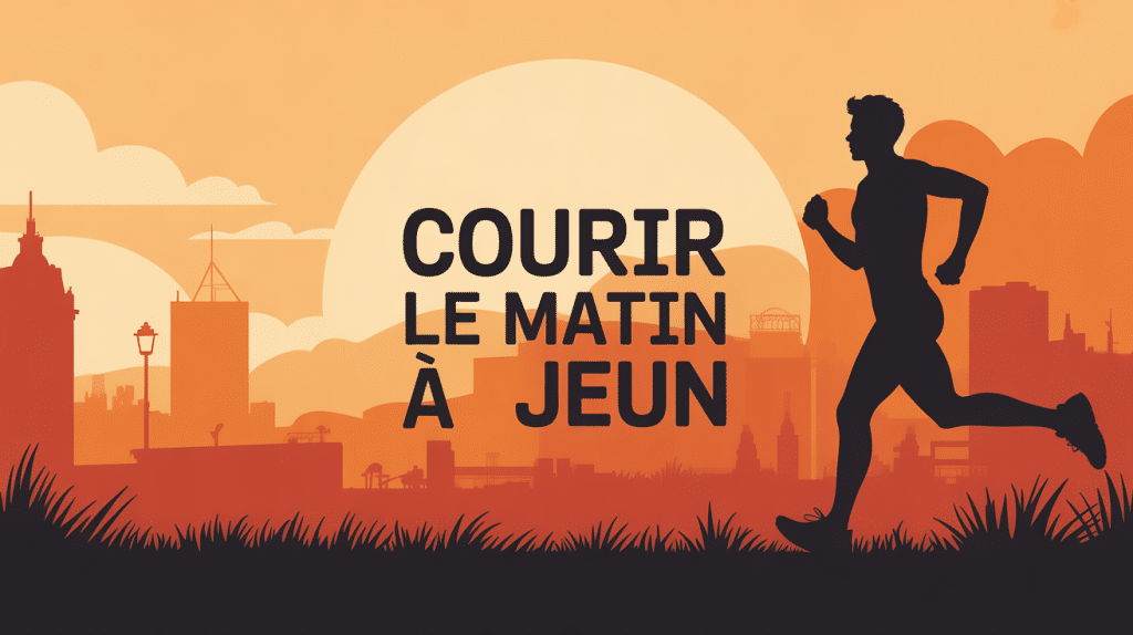 Courir le matin a jeun silhouette motivation lever du soleil