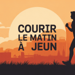 Courir le matin a jeun silhouette motivation lever du soleil
