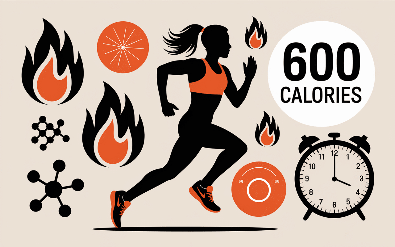 Visuel courir et perdre du poids combustion calories