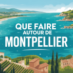 Vue panoramique 20 kilometres de Montpellier