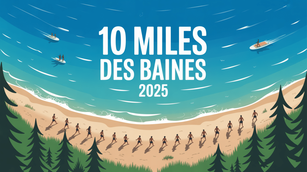 Vue aérienne plage forêt 10 miles des baïnes 2025