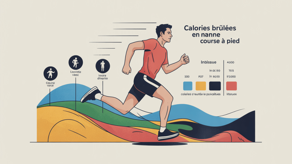 Illustration vectorielle calories course a pieds facteurs influents