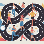 Illustration marche et course, combien de km par jour pour maigrir