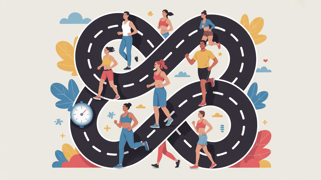 Illustration marche et course, combien de km par jour pour maigrir