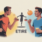Illustration : courir avant ou apres manger, balance visuelle