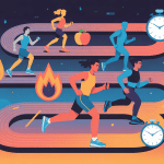 Illustration course a pied calorie optimisee