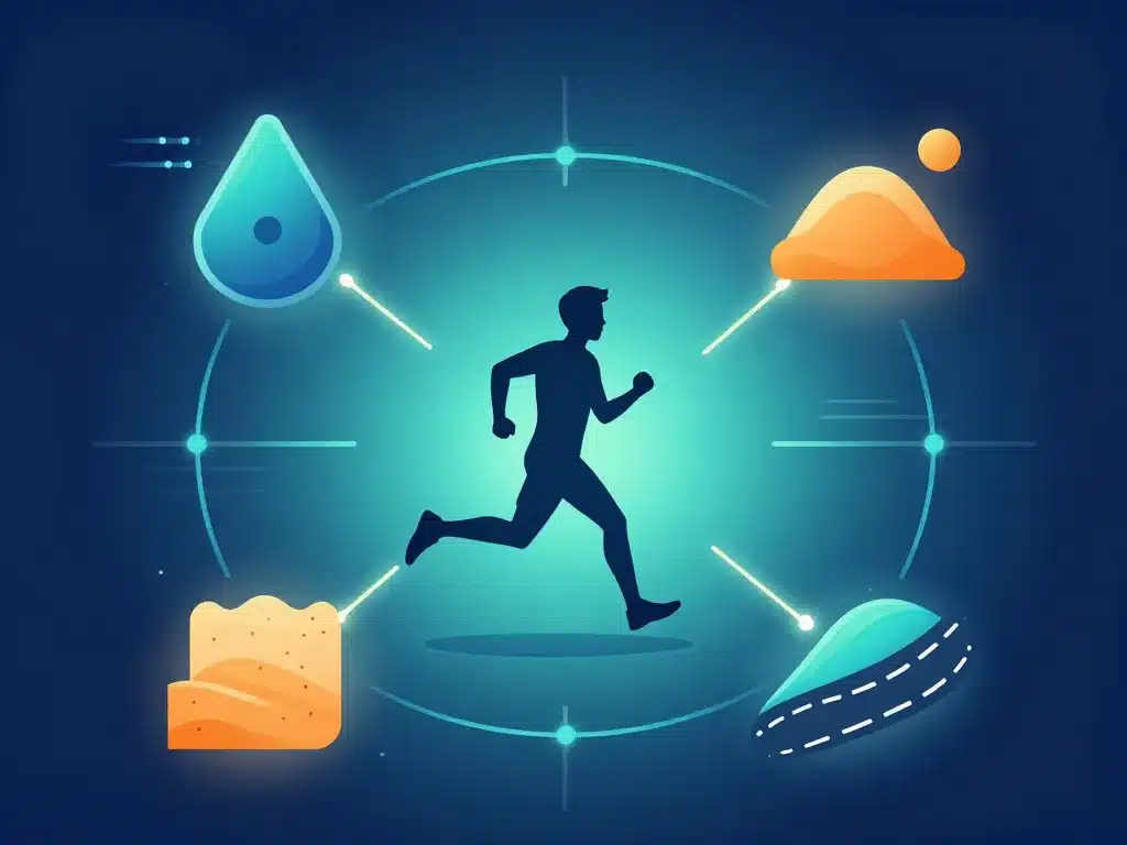 Schema facteurs course a pied calorie