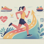 Illustration course perdre du poids progression équilibre alimentation récupération