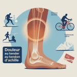 Illustration cheville, douleurs au tendon d achille, guide