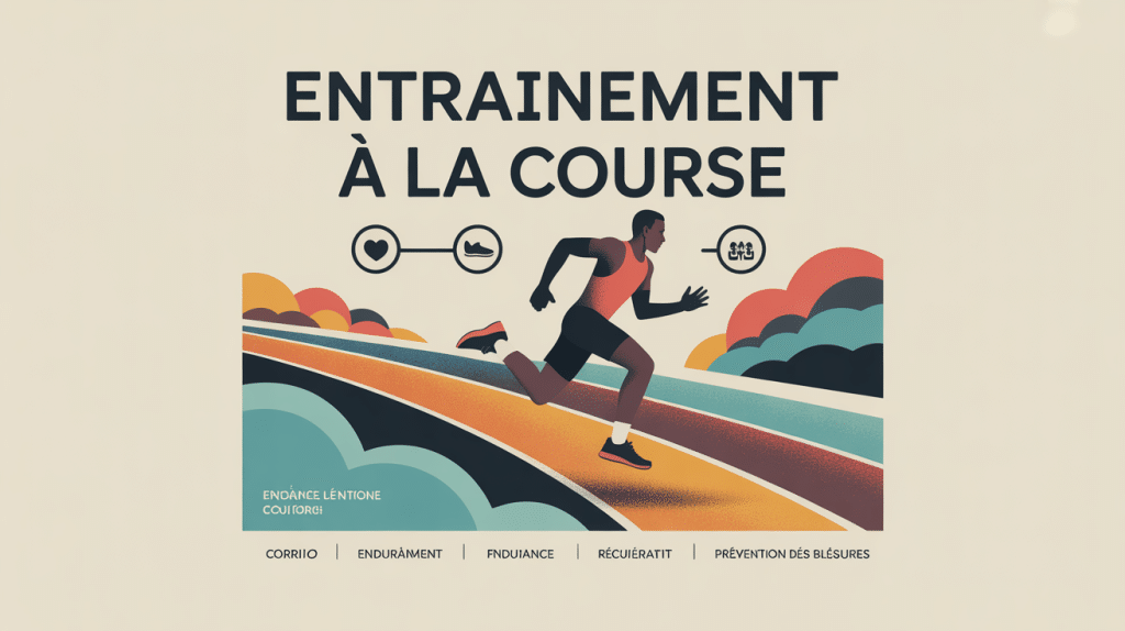 Couverture entrainement a la course, coureur stylisé