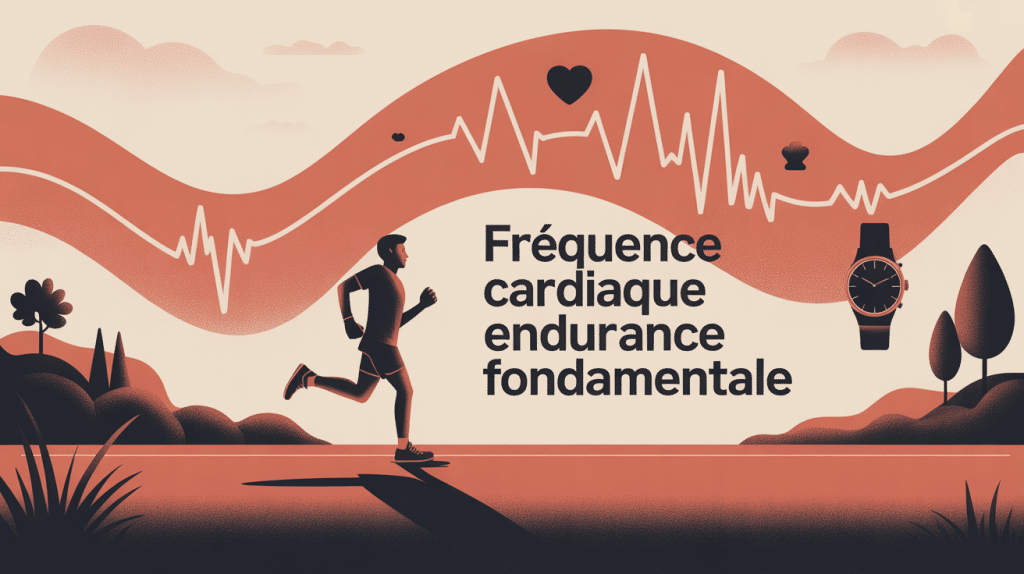 Illustration frequence cardiaque endurance fondamentale coureur calme
