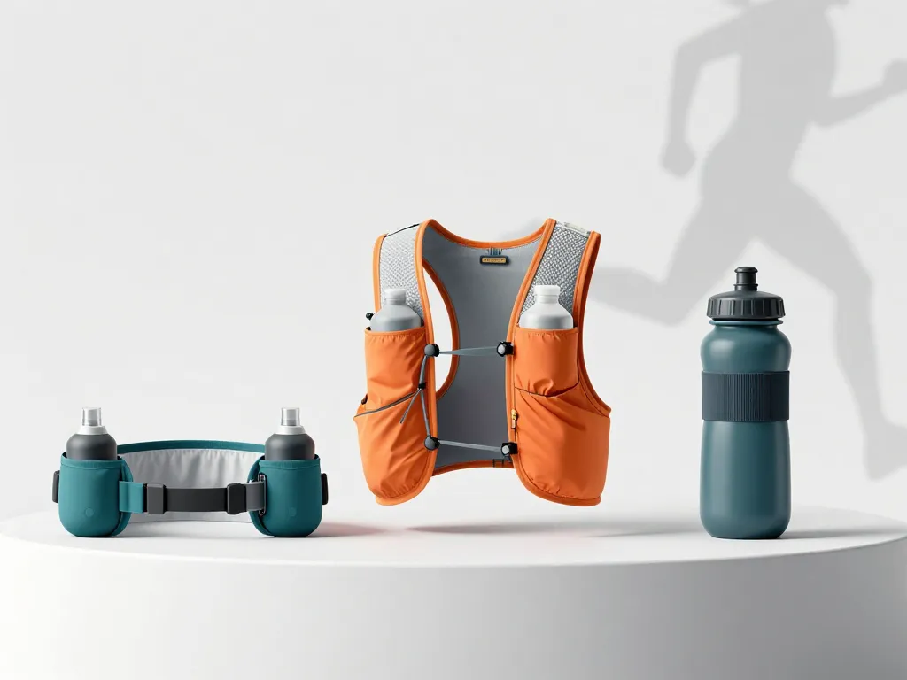 gourde pour course a pied ceinture flasque gourde main visuel