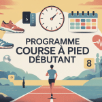 programme course a pied debutant illustration vectorielle