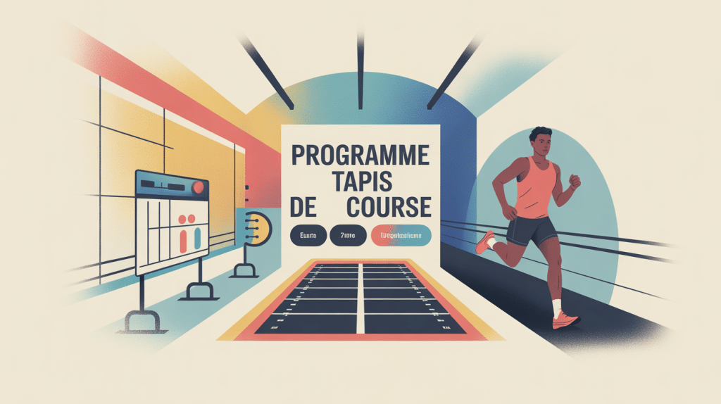 Illustration programme pour tapis de course en-tête
