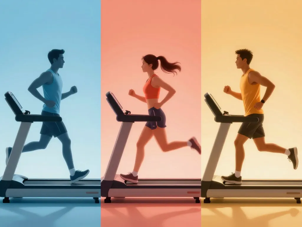 Visuel programme pour tapis de course endurance fractionné inclinaison