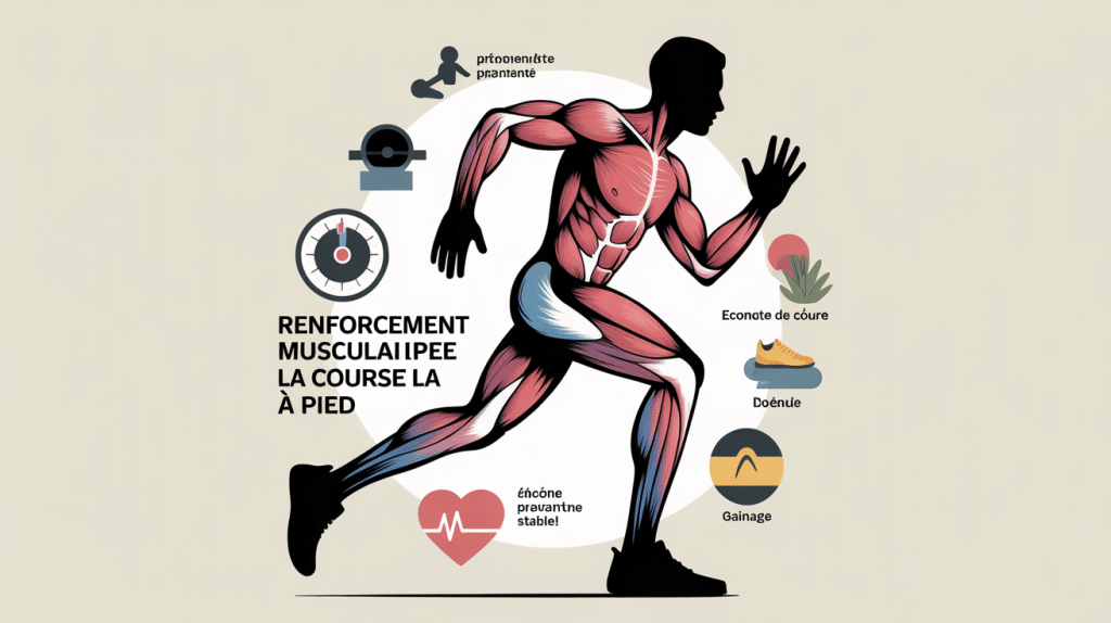 renforcement musculaire course a pied illustration coureur muscles jambes tronc