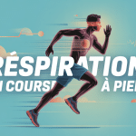 Illustration coureur, poumons et flux — respiration en course a pied