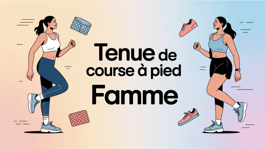 tenue femme course a pied illustration silhouettes