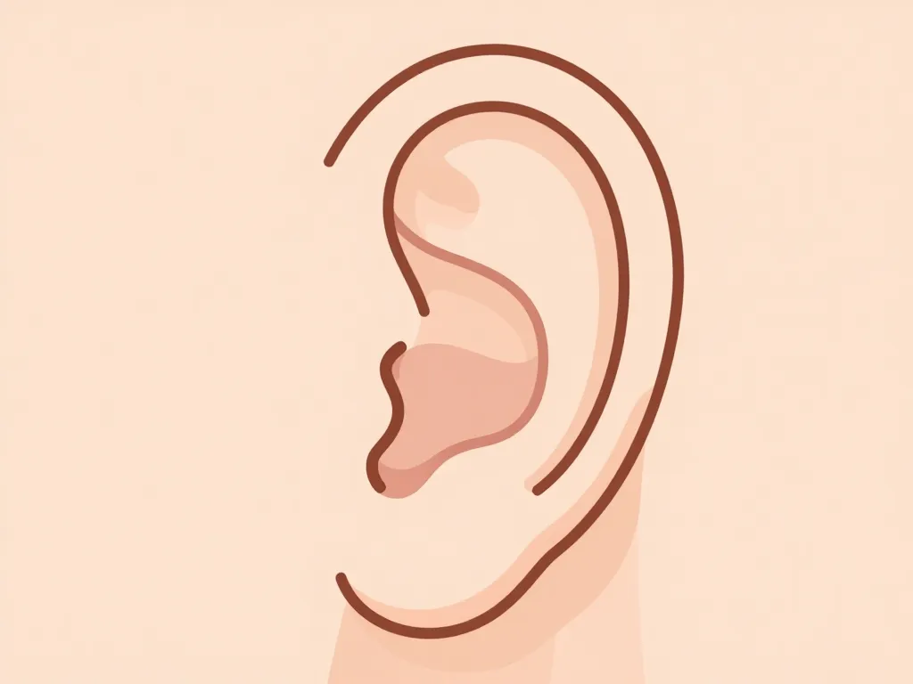 diagramme anatomique du lobe des oreilles sans cartilage