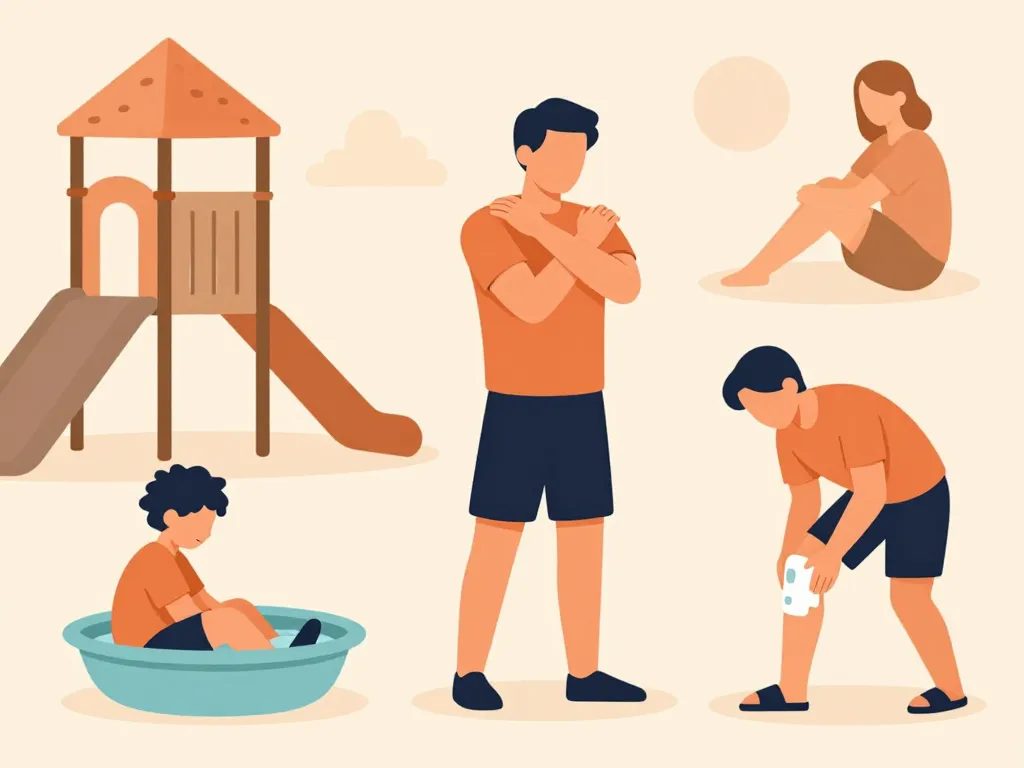 Scène arnica montana 9ch enfant adulte récupération