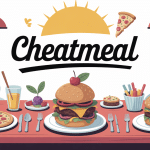 illustration cheatmeal ambiance positive et équilibre alimentaire