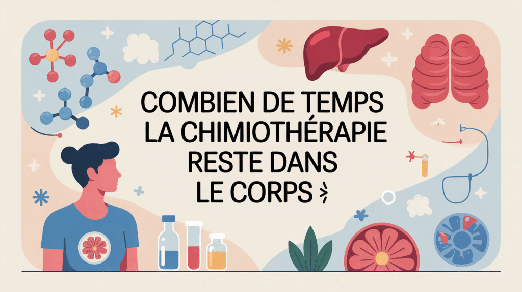 combien de temps la chimio reste dans le corps illustration vectorielle patient